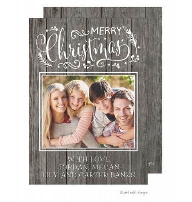 Christmas Digital Photo Cards, Enchanted Rustic Christmas, Take Note Designs